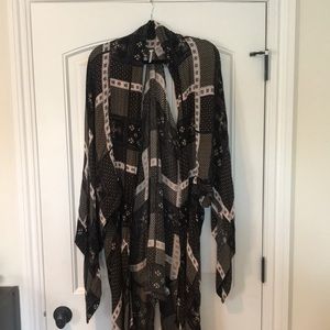 Free People Festival Print Scarf Duster